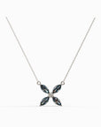 Marquise blue topaz necklace