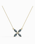 Marquise blue topaz necklace