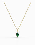 Marquise emerald necklace