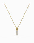 שרשרת Marquise Diamond מזהב צהוב 14 קראט עם יהלום טבעי בחיתוך מרקיזה יוקרתי.